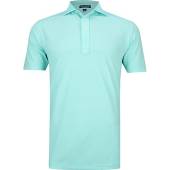 Peter Millar Crown Crafted Soul Performance Mesh Golf Shirts - Tour Fit in North sky green