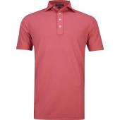 Peter Millar Crown Crafted Soul Performance Mesh Golf Shirts - Tour Fit in Cape red