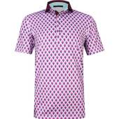 Greyson Clothiers Beauty & Protection Golf Shirts in Abyss pink with novelty print