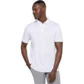 TravisMathew Always Chill Golf Shirts in White with light grey novelty print