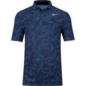 Nike Dri-FIT Tiger Woods Advanced Contour Golf Shirts in Midnight navy with novelty print