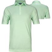 FootJoy ProDry Lisle Micro-Floral Golf Shirts - FJ Tour Logo Available in Palm green with white micro-floral print