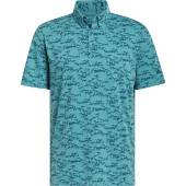 Adidas Go-To Printed Golf Shirts in Arctic fusion with dark blue novelty print