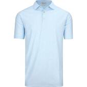 Peter Millar Pinkies Up Performance Mesh Golf Shirts in Light blue with pink cocktail print