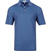 Peter Millar Record Revolution Performance Jersey Golf Shirts - ON SALE in Sport navy with vinyl record print