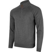 FootJoy Half-Zip Golf Sweaters - FJ Tour Logo Available in Heather charcoal