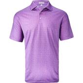 Peter Millar Citrus Smash Performance Jersey Golf Shirts in Dragonfly pink with purple and orange print