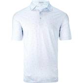 Peter Millar Skull In One Performance Jersey Golf Shirts in White with skull print