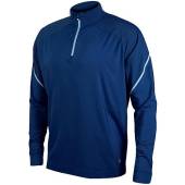 FootJoy TempoSeries Tech Midlayer Quarter-Zip Golf Pullovers - FJ Tour Logo Available in Navy with light blue mesh back