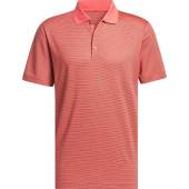 Adidas Ottoman Golf Shirts - ON SALE in Preloved scarlet red with charcoal stripes