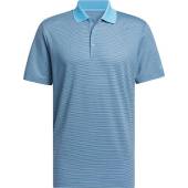 Adidas Ottoman Golf Shirts in Semi burst blue with collegiate navy stripes