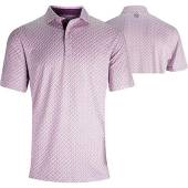Puma MATTR Anchors Golf Shirts in White glow with crushed berry novelty print