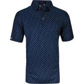 Straight Down Moneymaker Golf Shirts in New indigo dark blue with novelty print
