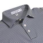 henry dean Two-Color Stripe Performance Knit Golf Shirts - Regular Fit