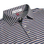 henry dean Four-Color Stripe Performance Knit Golf Shirts - Tailored Fit