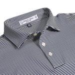 henry dean Two-Color Stripe Performance Knit Golf Shirts - Relaxed Fit