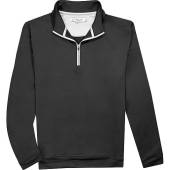 henry dean Lightweight Performance Quarter-Zip Pullovers - Classic Hem in Black
