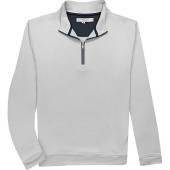 henry dean Lightweight Performance Quarter-Zip Pullovers - Classic Hem in Light Grey