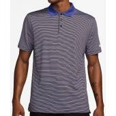 Nike Tour Dri-FIT Striped Golf Shirts in Burgundy crush with white stripes