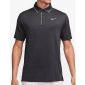 Nike Dri-FIT Tour Piping Golf Shirts - HOLIDAY SPECIAL in Black with white