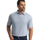 FootJoy Floral Mark Lisle Golf Shirts in Chambray with coastal blue and white