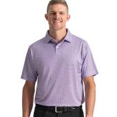 FootJoy Floral Mark Lisle Golf Shirts in Vivid Violet with pink pop and white