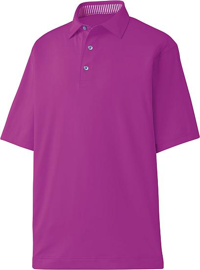 FootJoy ProDry Lisle Solid Golf Shirts with Self Fabric Collar - FJ Tour Logo Available