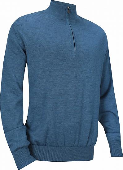 FootJoy Merino Performance Lined Golf Sweaters - FJ Tour Logo Available - Indigo - Previous Season Style