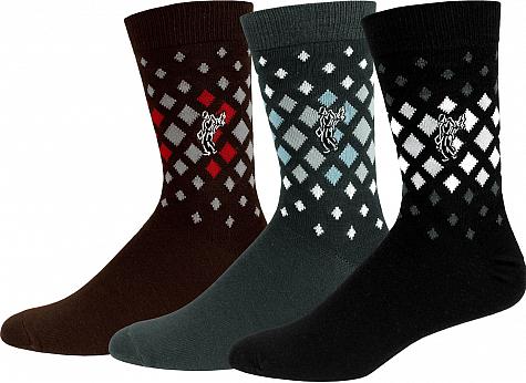 Ashworth Argyle Crew Golf Socks 3-Pair Packs - ON SALE!