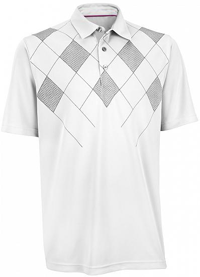 Ashworth Performance Double Knit Argyle Print Golf Shirts - ON SALE!