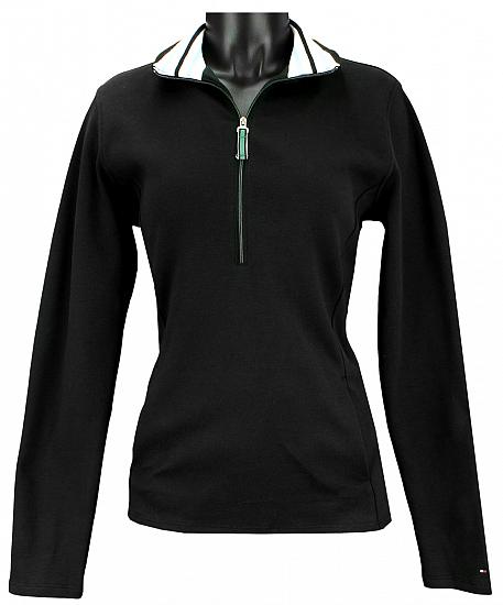 Tommy Hilfiger Women's Candice Zip Mock Long Sleeve Golf Shirts - ON SALE!