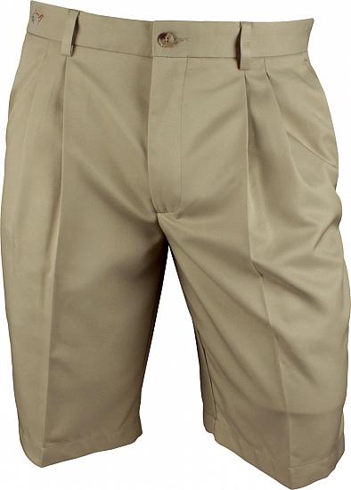 Greg Norman Double Pleated Microfiber Golf Shorts - CLOSEOUTS