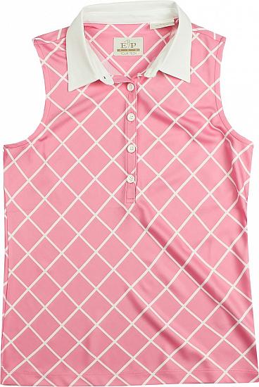 EP Pro Women's Tour-Tech Lattice Plaid Sleeveless Golf Shirts - CLEARANCE