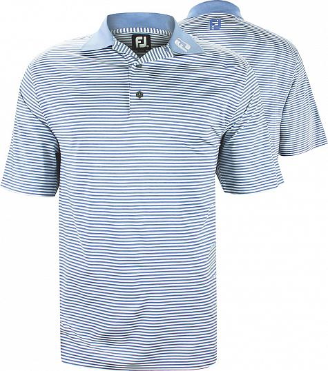 FootJoy ProDry Lisle Feeder Stripe Tour Logo Golf Shirts