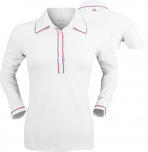 Adidas Women's Puremotion Piped Long Sleeve Golf Shirts - FINAL CLEARANCE