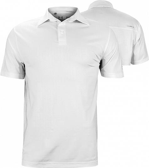 Under Armour Chopped Blocks Embossed ColdBlack Golf Shirts - CLEARANCE