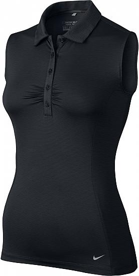 Nike Women's Dri-FIT Mini Stripe Sleeveless Golf Shirts - CLOSEOUTS