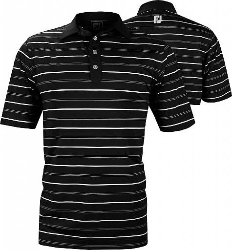 FootJoy Stretch Lisle Stripe Golf Shirts - Athletic Fit - FJ Tour Logo Available - Previous Season Style
