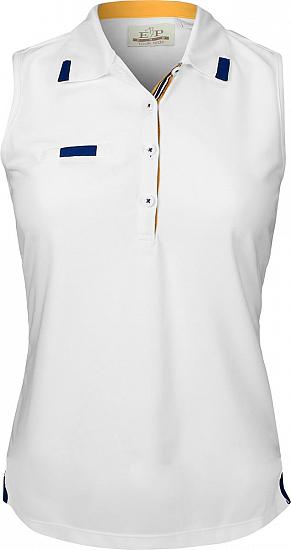 EP Pro Women's Tour-Tech Ribbon Trim Sleeveless Golf Shirts - CLEARANCE