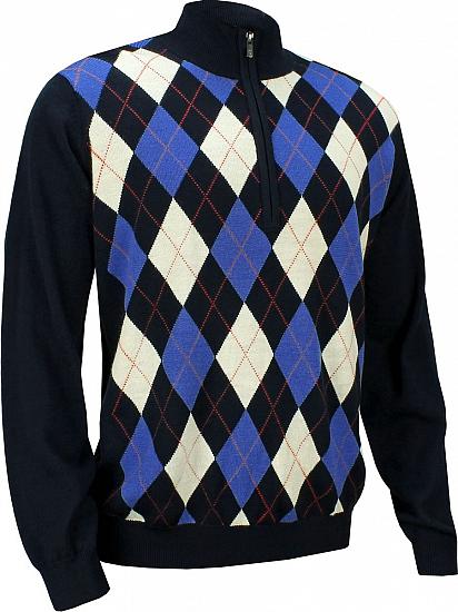 FootJoy Merino Argyle Half-Zip Golf Pullovers - Previous Season Style