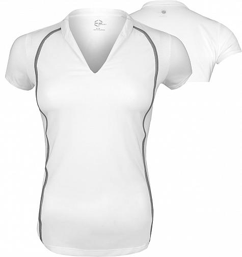 EP Sport Women's Reactive Reflective Tape Trim Golf Shirts - CLEARANCE