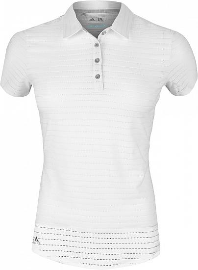 Adidas Women's Cotton Hand Stripe Golf Shirts - CLEARANCE