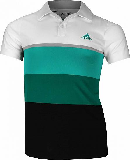 Adidas ClimaCool Engineered Stripe Junior Golf Shirts - ON SALE!