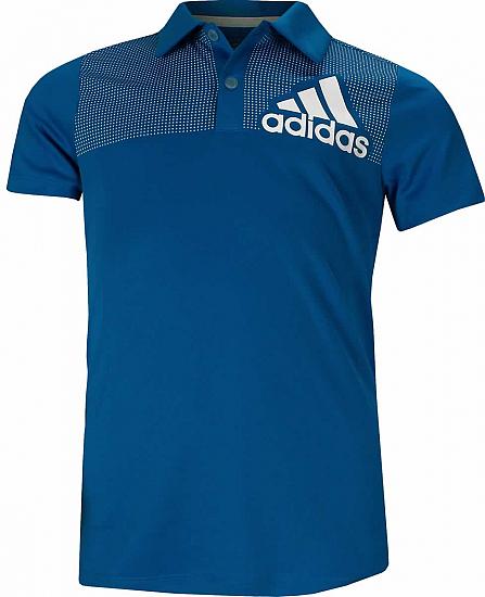 Adidas Big Logo Dot Print Junior Golf Shirts - ON SALE