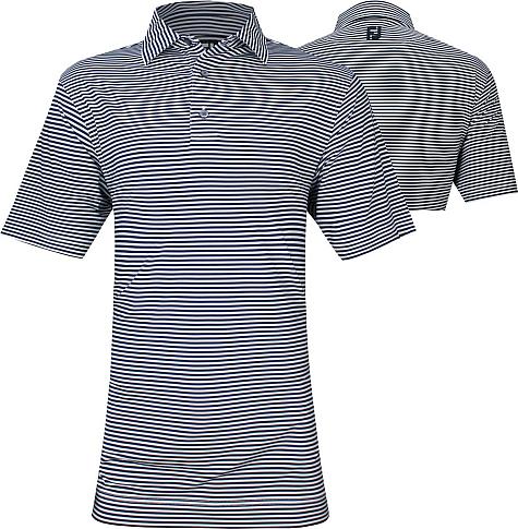 FootJoy ProDry Lisle Feeder Stripe Self Collar Golf Shirts - ON SALE