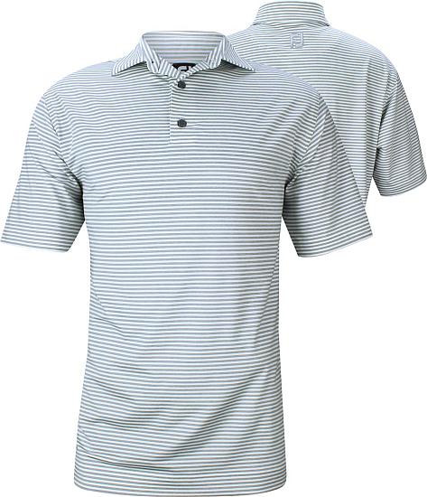 FootJoy ProDry Lisle Feeder Stripe Self Collar Golf Shirts - ON SALE