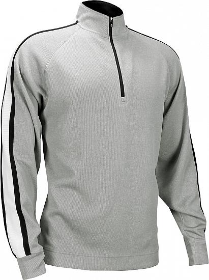 FootJoy Sleeve Stripe Flatback Rib Half-Zip Golf Pullovers - Birch Bay Collection