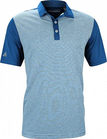 Adidas ClimaChill Heather Stripe Golf Shirts - ON SALE