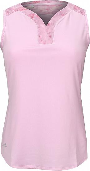 Adidas Women's Mesh Printed Sleeveless Golf Shirts - CLEARANCE