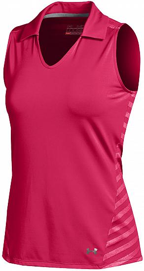 Under Armour Women's Eagle Lurex Stripe Sleeveless Golf Shirts - CLEARANCE